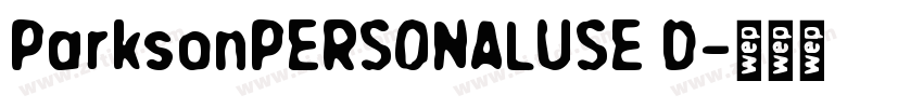 ParksonPERSONALUSE D字体转换